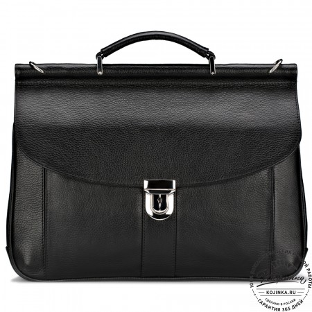 Кожаный портфель "Руби" (чёрный)